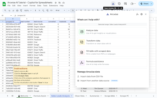 AI Copilot for Sheets - by Arcwise