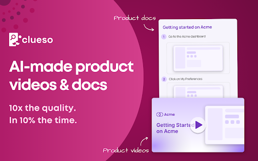 Clueso: Create studio-style screen recordings and step-by-step guides.