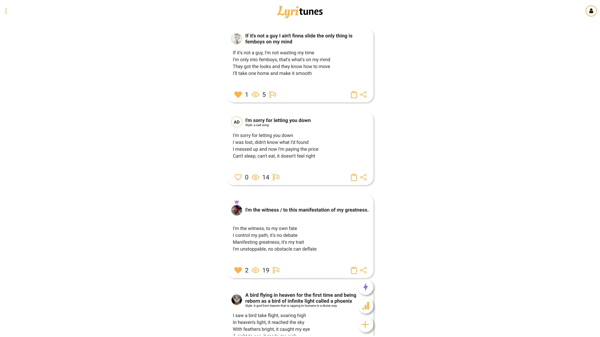 LyriTunes - AI Generated Lyrics