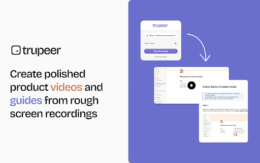 Trupeer - AI Screen Recorder For Stunning Product Demos and Guides
