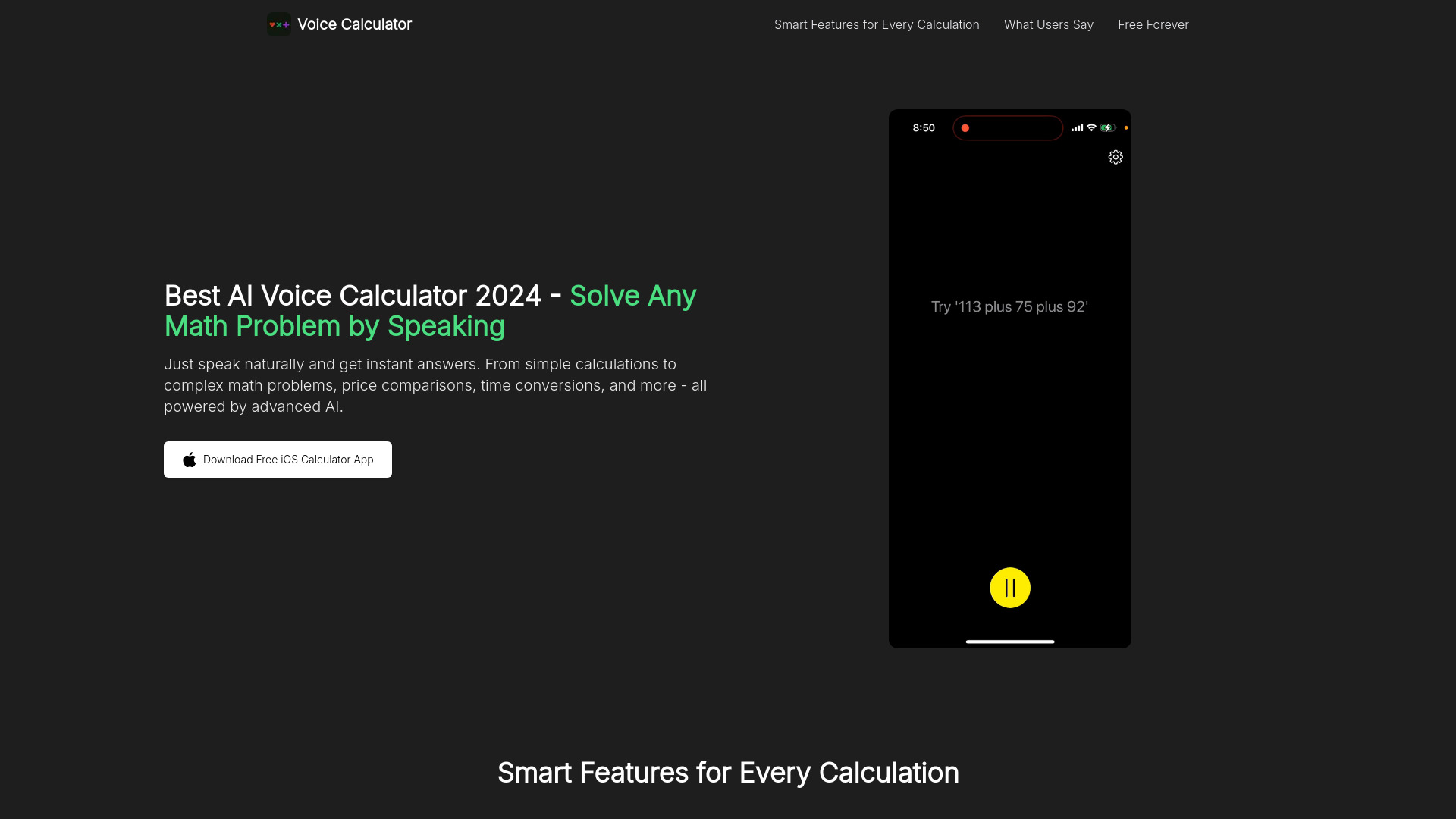 VoiceCalc - AI Math Calculator